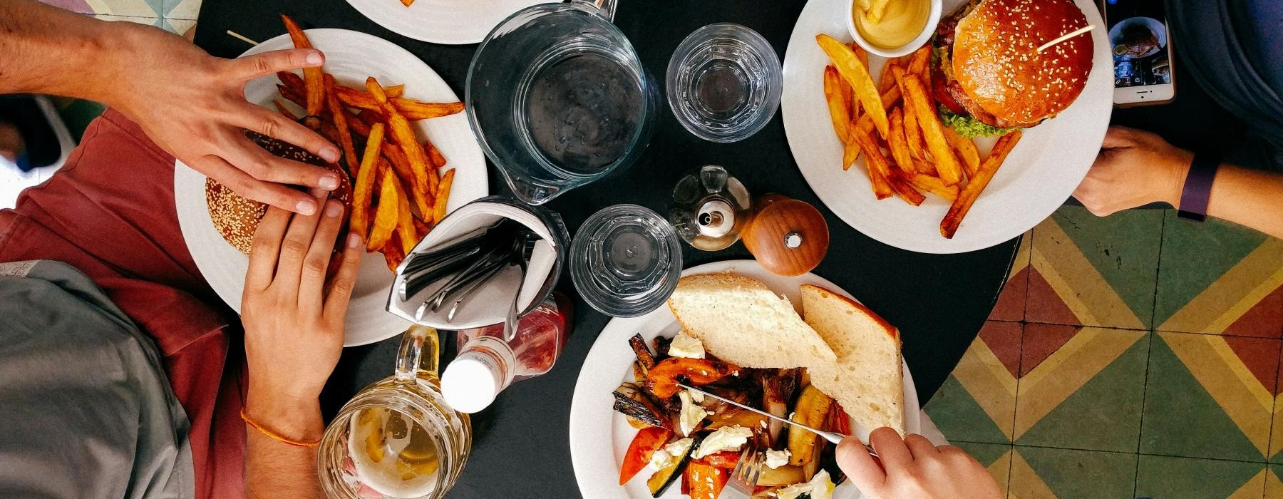 people eating at a table
